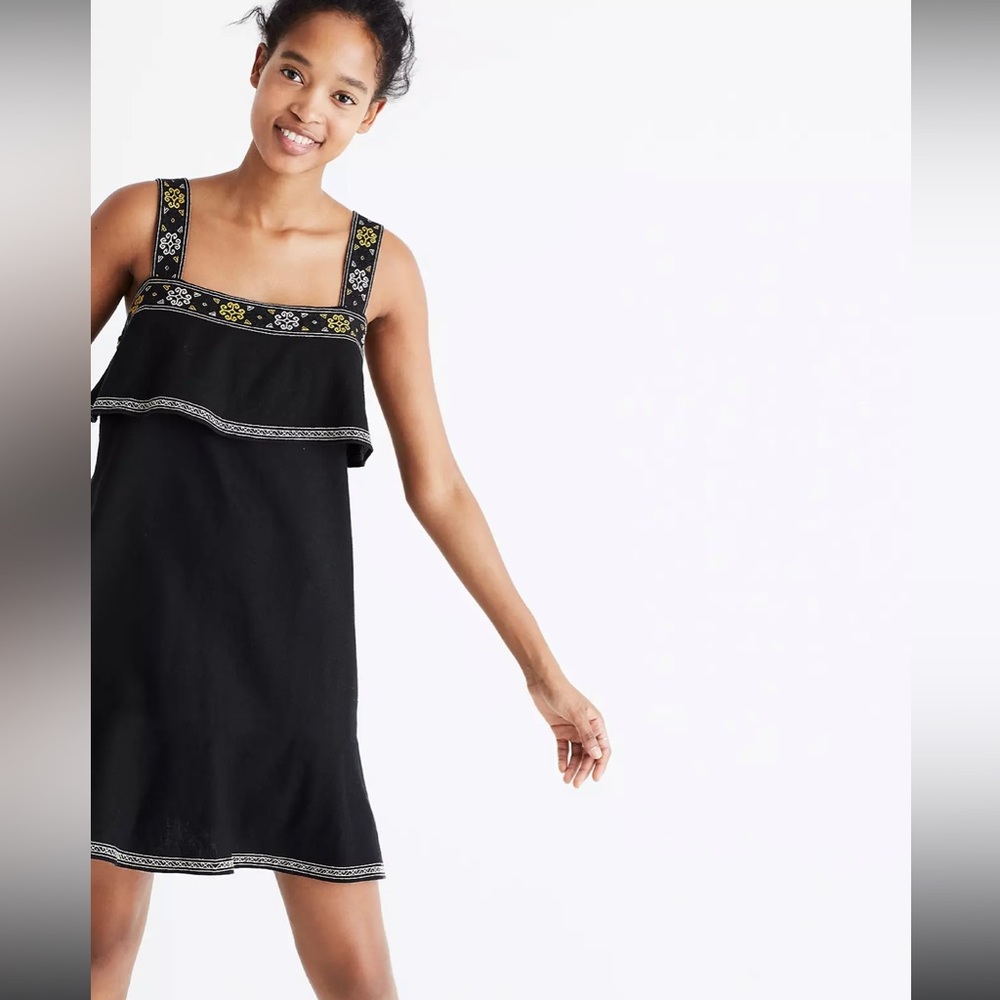 MADEWELL Embroidered Tier Dress M
